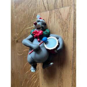 Vintage Groiler Baloo from Walt Disney's The Jungle Book Christmas Ornament Drum
